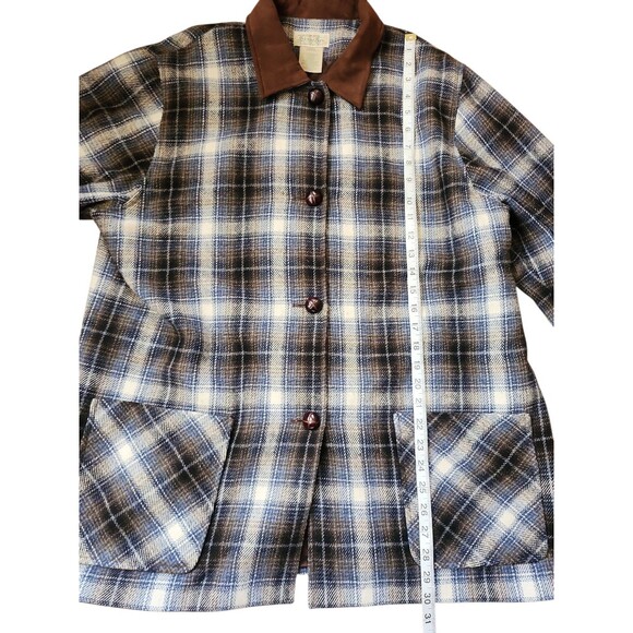St. John's Bay Vintage Barn Chore Coat Womens Large Plaid  90s Grunge - Picture 7 of 8